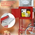 thumbnail image 6 of QEEKA 12oz Popcorn Machine Cart,Vintage Popcorn Machine with Wheels,Tempered Glass,Heated Warming Deck,for Home Theater,Party,Red, 6 of 10