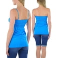 thumbnail image 7 of ToBeInStyle Women's Removable Straps Tube Bandeau Tops - Turquoise, 7 of 7