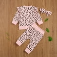 thumbnail image 5 of Douhoow Infant Girl 2Pcs Autumn Clothes Long Sleeve Polka Dot Sweatshirt Pants, 5 of 7