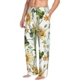thumbnail image 2 of Uemuo Watercolor Bright Sunflowers Pattern Men's Wide Leg Palazzo Lounge Pants with Pockets Light Weight Loose Comfy Casual Pajama Pants-Large, 2 of 9