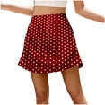 thumbnail image 3 of Junur Womens Summer Tennis Skorts in Shorts with Zipper Workout Golf Athletic Skirts A-Line Vacation Floral Print Shorts for Women Size S-5XL, 3 of 7
