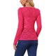 thumbnail image 3 of INSPIRAR CHIC Blusas de Encaje Floral Semitransparentes de Manga Larga con Volantes para Mujeres S Rosa Fucsia, 3 of 6