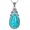 D_Apr_Daisy, variant on Genuine Turquoise Birth Flower Pendant Necklace, Sterling Silver Vintage Native Western Jewelry Birthdays Gift for Women