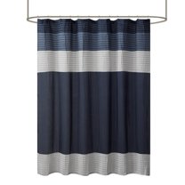 Gracie Mills Nixon Faux Silky Lightweight Shower Curtain - GRACE-3783