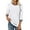 White, variant on Women's 3/4 Sleeve Crew Neck Color Block Tunic Top Dressy Casual Loose Fit Tee Shirt