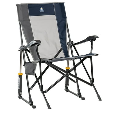 GCI Outdoor RoadTrip Rocker Foldable Rocking Camp Chair, Indigo