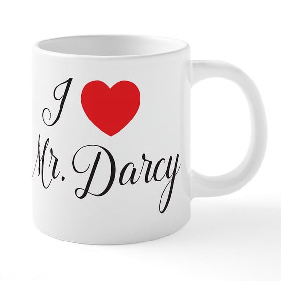 CafePress - I Love Mr Darcy Mugs - 20 Oz White Ceramic Mega Mug