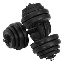 Pemberly Row Ergonomic Dumbbells in Black with 4 Star Locks (Set of 2)