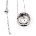 thumbnail image 5 of Christian Circle Ring Necklace Engraved Faith As Small As A Mustard Seed Can Move Mountains, with Gift Box (Heart), 5 of 7
