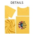 thumbnail image 5 of XCHQRTI 4th of July Daisy Women Plus Size Tshirts Graphic USA Casual Tees, 5 of 6