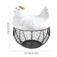 thumbnail image 2 of WREESH Eggs Holder Basket Organizer Storage Ceramic Fruit Container Kitchen Hen Decor, 2 of 3