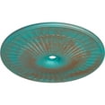thumbnail image 2 of 51"OD x 3 5/8"ID x 3 3/8"P Galveston Ceiling Medallion (Fits Canopies up to 5 7/8"), Hand-Painted Copper Green Patina, 2 of 4