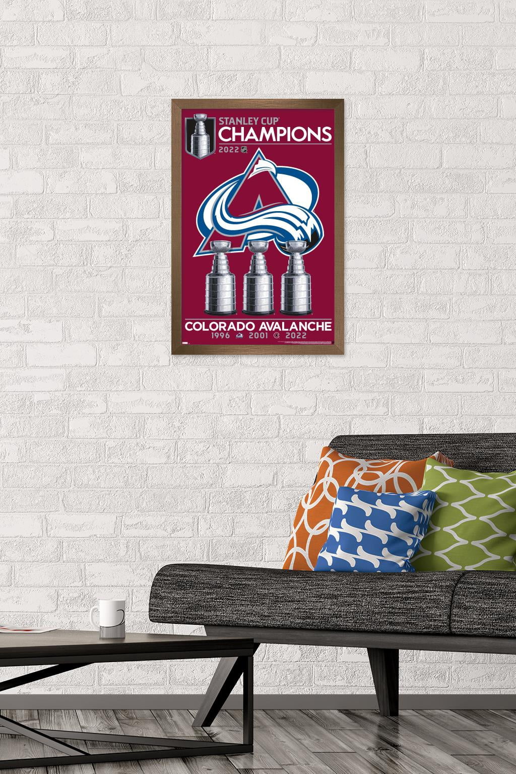 NHL Colorado Avalanche - 2022 Stanley Cup Team Logo Wall Poster, 14.725" x 22.375" Framed