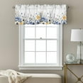 thumbnail image 3 of Blue Yellow Valance Curtain Flowers Eucalyptus Leaves Farmhouse Botanical Window Valances Rod Pocket Short Curtains Window Treatments for Kitchen Bedroom Bathroom Laundry 60" x 14", 3 of 9
