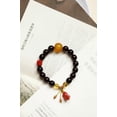 thumbnail image 5 of DAOZEN Zitan Bead Bracelet with Cinnabar, Agate, Sterling Silver, Laoshan Sandalwood and Citrine Accents, 5 of 10