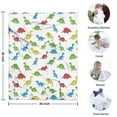 thumbnail image 4 of White Cartoon Dinosaurs Pattern Blanket,Comfortable Soft Flannel Throw Blanket,All Season,Warm Lightweight Blankets for Sofa Bed Couch Living Room Chair,30"x40", 4 of 4