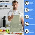 thumbnail image 6 of Stripe Aprons Adjust Bib Aprons With Pockets Linen Cooking Kitchen Chef Apron For Women And Men, Xinsrenus Under $5! Stripe Aprons Adjust Bib Aprons, 6 of 6