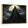 thumbnail image 2 of Designart "Charcoal Art of Enchanting Witches I" Abstract Framed Wall Art - Modern Yellow Witches Living Room Framed Canvas Art, 2 of 6