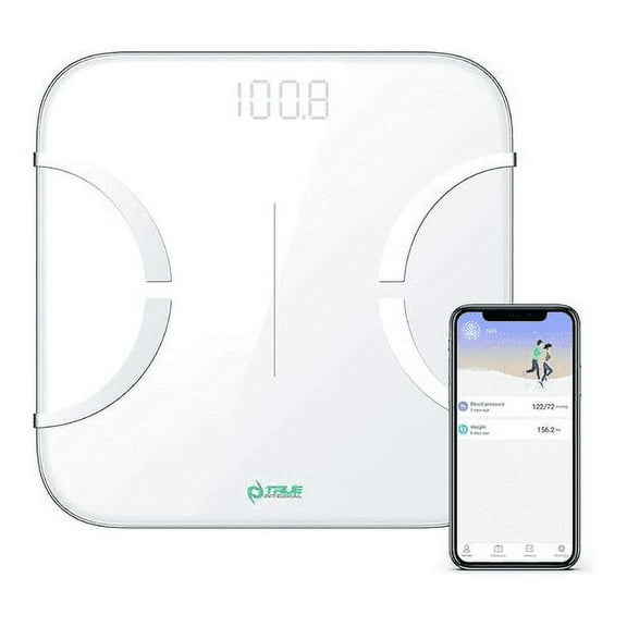 True Integral True Integral Bluetooth Body Fat Smart Scale with Smartphone APP; BMI Digital Scale; Bathroom Wireless Weight Scale; in White