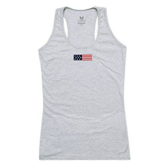 Rapid Dominance G02-US1-HGY-03 US Flag 1 Graphic Tank Top, Heather Gray - Large
