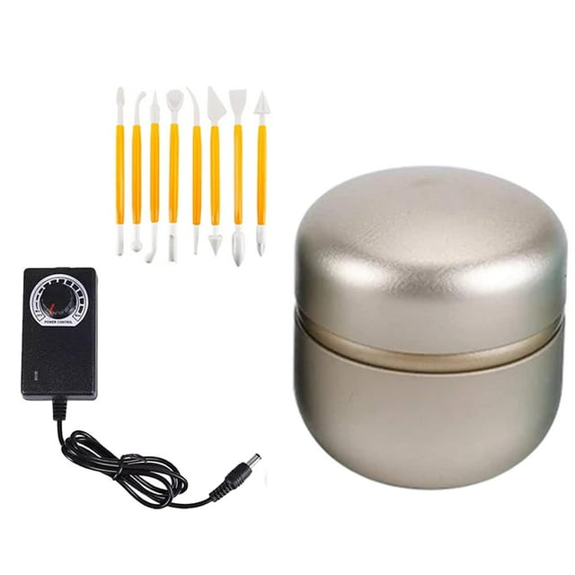 Mini rueda de cerámica eléctrica, de cerámica, artesanía profesional de arcilla DIY Plata Zulema Mini torno de cerámica