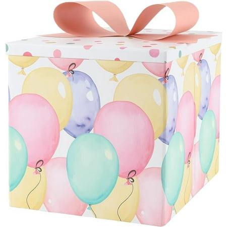 LaRibbons Gift Boxes with Lids, 9x9x9 Inches, for Presents, Birthdays, Holidays
