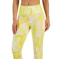 thumbnail image 2 of ID Ideology Womens Compression Side Pocket Cropped Leggings Whirl Lemon M, 2 of 3