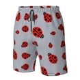 thumbnail image 4 of Pofeuu Ladybug Prin Men's Swim Trunks Quick Dry Bathing Suit Swimming Board Shorts Mesh Lining Beach Swimwear-Large, 4 of 6