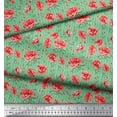 thumbnail image 3 of Soimoi Cotton Duck Fabric Stripe,Leaves & Peony Floral Printed Craft Fabric by the Yard 42 Inch Wide, 3 of 3