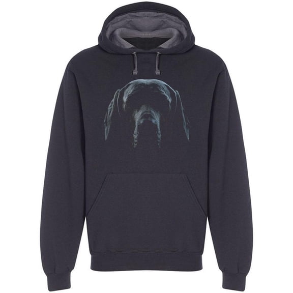 Weimaraner Portrait Looks At You Hoodie Men -Image by Shutterstock, Male 3X-Large