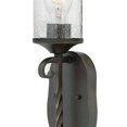 thumbnail image 3 of Metal 1 Light Wallchiere in Mediterranean Style with Antique Scavo Glass-24 inches H X 5 inches W-Antique Scavo Glass Color Bailey Street Home, 3 of 3