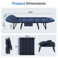 thumbnail image 4 of edx Folding Camping Cot for Adults with Built-in Headrest and Mattress, Portable Sleeping Bed Cot, 71" Heavy Duty Cot Bed for Camping, Office, Blue, 4 of 10