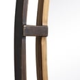 thumbnail image 3 of Sleek Open Double Metal Frame Oval Mirror, Rustic Bronze- Saltoro Sherpi, 3 of 5