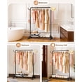 thumbnail image 4 of Enogets Heavy Duty Rolling Garment Rack，Metal Clothing Rack for Hanging with Stroage Shelf and Hooks（Black, 31.5"）, 4 of 6