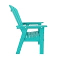 thumbnail image 6 of WestinTrends Malibu 5 Piece Adirondack Outdoor Dining Set, All Weather Poly Lumber Patio Table and Chairs Furniture Set, 43" Trestle Square Dining Table and 4 Adirondack Dining Chair, Turquoise, 6 of 8