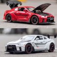 thumbnail image 4 of Modelo de coche Nissan Gtr R35 con luz y puerta que se abre musical--Blanco oso de fresa Electrónica, 4 of 4