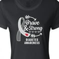 thumbnail image 4 of Inktastic Diabetes Awareness Brave and Strong Women's T-Shirt, 4 of 5