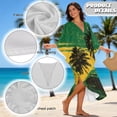 thumbnail image 6 of Xoenoiee Jamaica Flag Palm Tree Print Kaftan Dresses for Women V-Neck Swimsuit Cover Up Plus Size Beach Maxi Dress Boho Caftan Loungewear Lightweight Mumu Dresses, 6 of 7