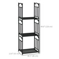 thumbnail image 3 of Outsunny 3-Tier Firewood Rack, Metal Wood Storage Holder with Tool Hooks, 3 of 10