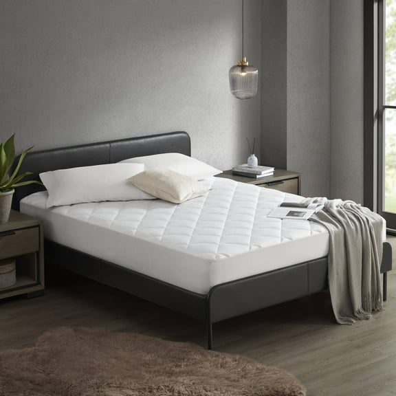 Overfilled Deep Pocket Mattress Pad White Twin