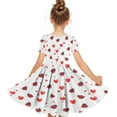 thumbnail image 6 of Isvgxsz New Dresses for Girls Clearance (5-15 Years) Girls' Summer Ladybug Love Printing Short Sleeve Round Neck Dress Exercises Ballet Skirt Children'S Skirt Girls Sundresses, 6 of 7