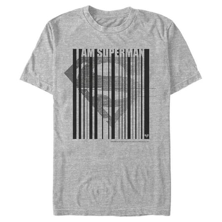 Men's Superman Logo Hero Barcode Graphic Tee Athletic Heather 2X Large