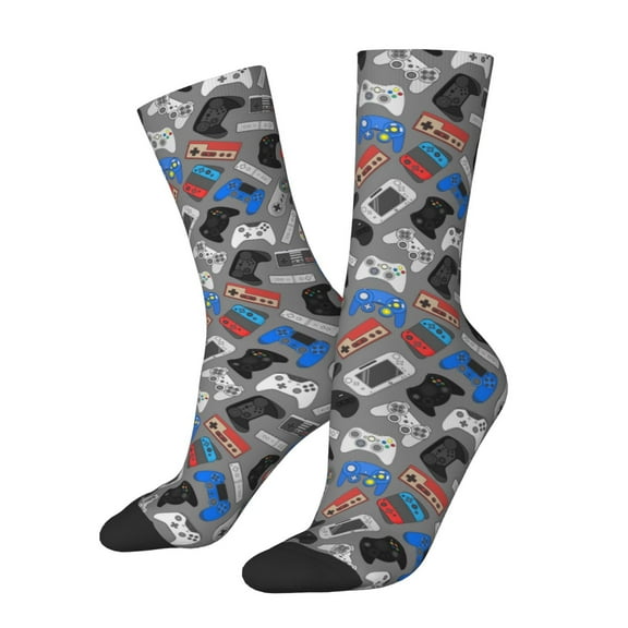 Logiee Video Game Print Adult Socks for Men & Women,Calf Socks, Ankle Socks,Boots Socks,Breathable Casual Sock,Unisex Crew Socks
