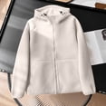 thumbnail image 2 of Veste pour Femmes, Veste en Molleton Décontractée à Manches Longues avec Capuchon et Fermeture Éclair, Veste en Molleton pour Femmes, 2 of 9
