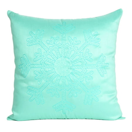 Sea Green Vibrant Decorative Throw Pillows Snowflake Cushion Coses