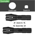 thumbnail image 3 of 2 linternas LED de alta potencia con 2 baterías recargables 18650, linterna táctica con cargador USB ER, 3 of 5