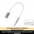 thumbnail image 3 of 2pcs 3.5mm Male to Type C Female Audio Cable Cord, Analog Jack Headphone Adapter for MP3 Player, Laptop, 3 of 4