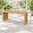 Solid Wood Slatted Bench 40