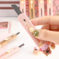 thumbnail image 4 of Cute Mini Pink Brown Capybara Utility Knife Portable Paper Cutting Knife Retractable Knife Stationery for Student, 4 of 4