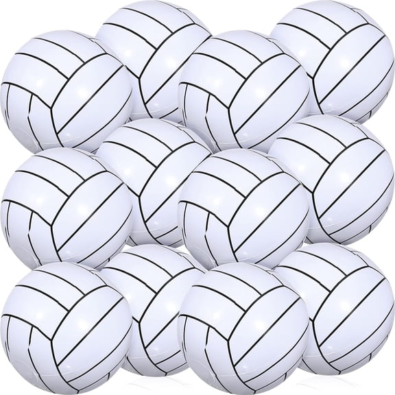Monexial 12 Pack 16 Inch Volleyball Beach Balls Bulk, Giant Pool Toys
